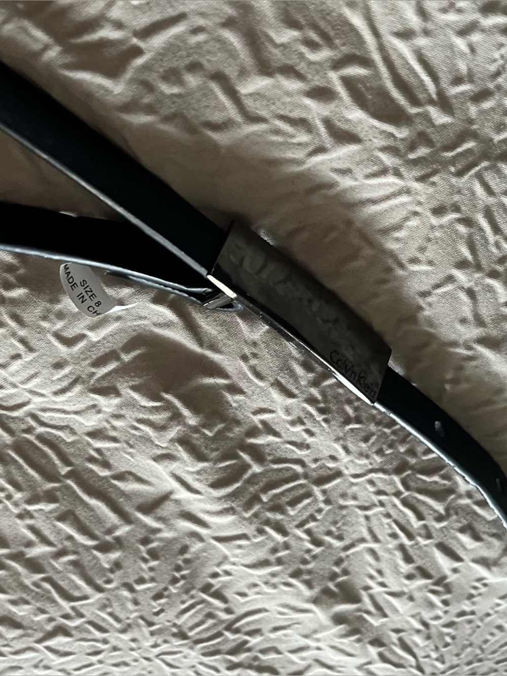 Black Belt with Silver-Tone Buckle